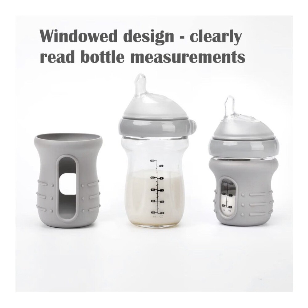 haakaa silicone glass baby bottle cover 2 pack NEW 180mL 6 oz size - Picture 6 of 10